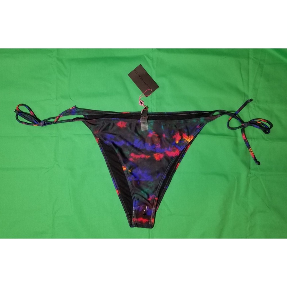 South Beach Black Tie Dye Bikini Bottom Swimwear Size 20 Cheeky Beach Sexy NWT